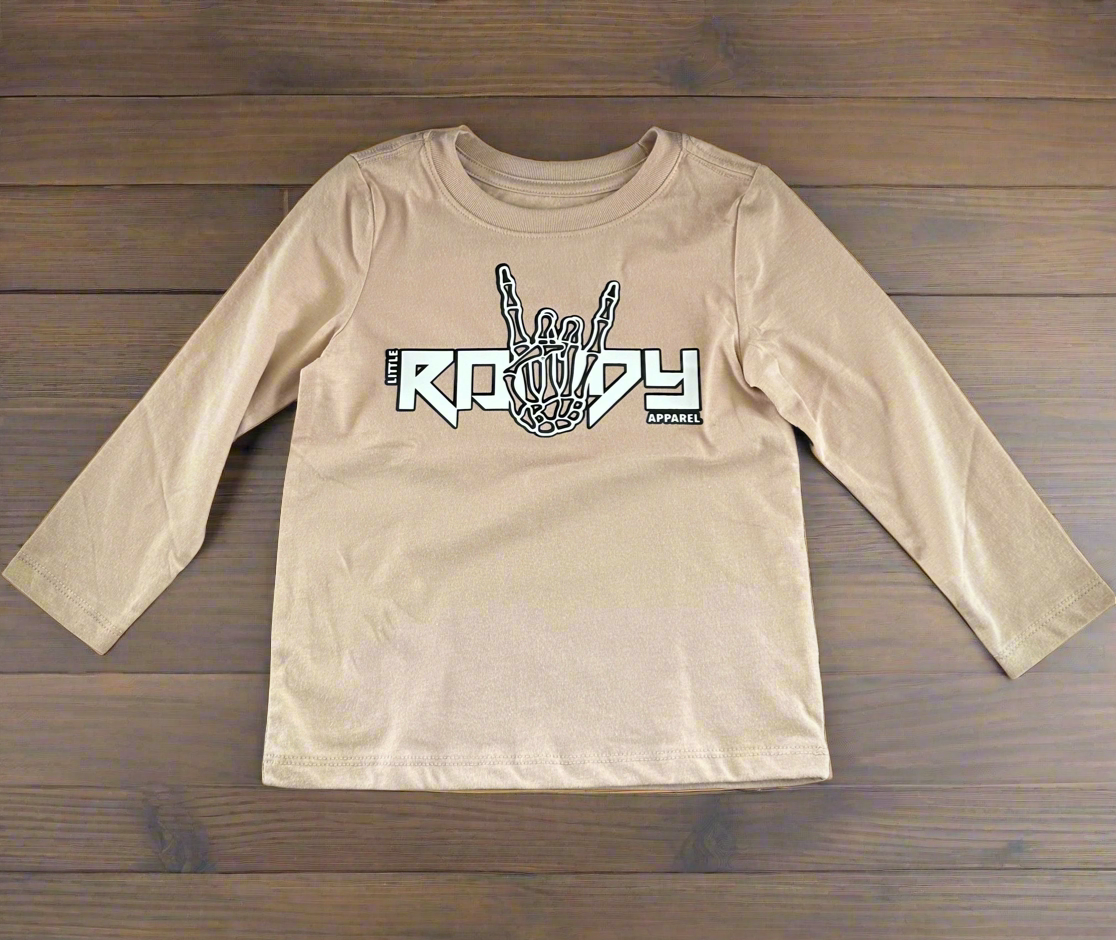 Beige Long Sleeve ROWDY Shirt