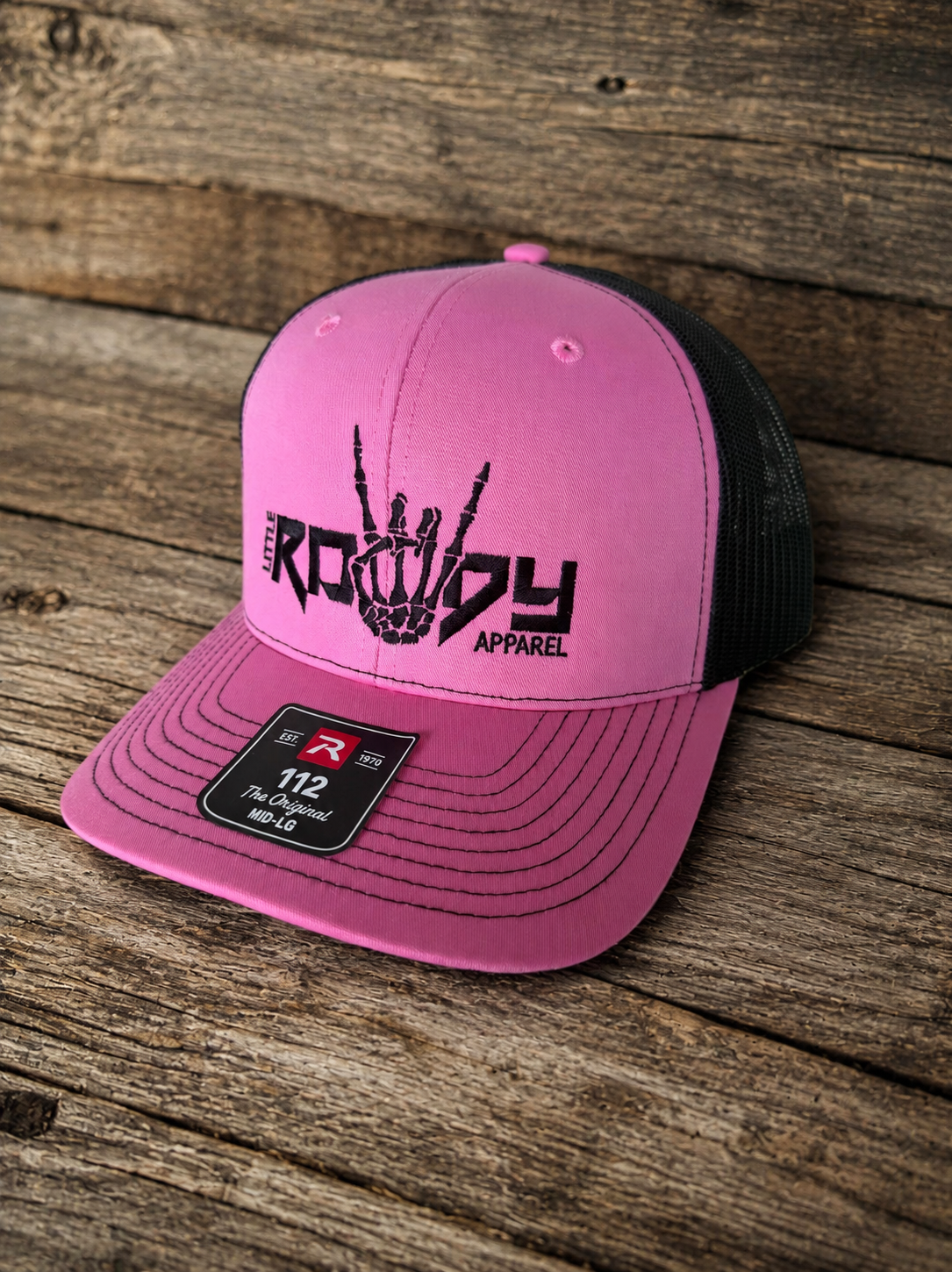 Rowdy Adult Snapback Hat – Pink/Black Richardson 112