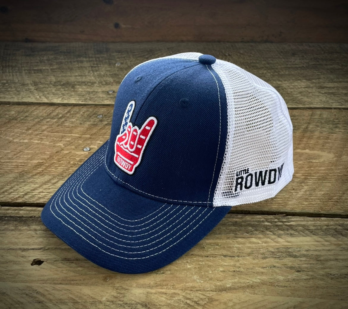 Blue ROWDY Trucker Hat - Adult