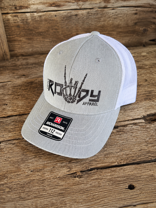 Rowdy Youth Snapback Hat – Light Gray/White Richardson 112